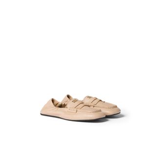 Miu Miu Ruches Nappa Leather Loafers, Woman, Cord, Size 35,5