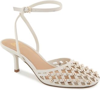 Rebecca Minkoff Fiona Ankle Strap Pump in Off White Pu at Nordstrom Rack, Size 6.5