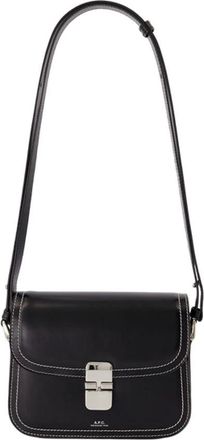 A.P.C. A.p.c., Tassen, Dames, Zwart, ONE Size, Leer, Grace Small Crossbody