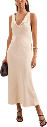 Reiss Kiera Textured Drape Neck Dress