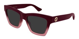 Gucci GG1714S 008 Womens Sunglasses Burgundy Size 54 - Free RX Lenses - Free RX Lenses