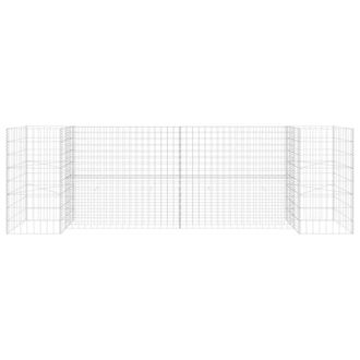 Berkfield Home H-Shaped Gabion Planter Steel Wire 260x40x80 cm in Silver | Size: 260 x 40 x 80 cm