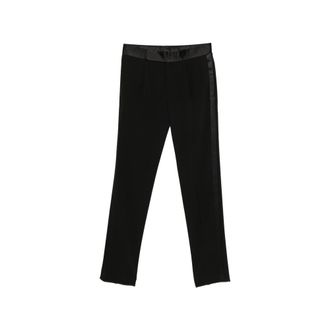 Giorgio Armani Satin-trim Pleated Trousers