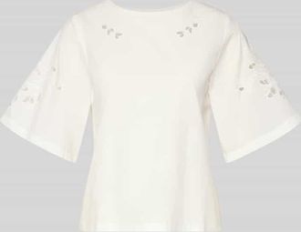 Max Mara Regular Fit T-Shirt aus reiner Baumwolle Modell TARGA in Weiss, Gr&ouml;&szlig;e XXL