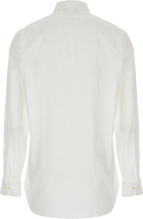 Polo Ralph Lauren Mens Custom Fit White Shirt With Embroidery Cotton