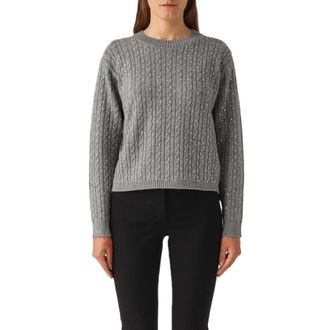 Max Mara Ussuri Sweater - Dames - Ronde hals truien - Grijs - XS - Wol - Truien & Vesten