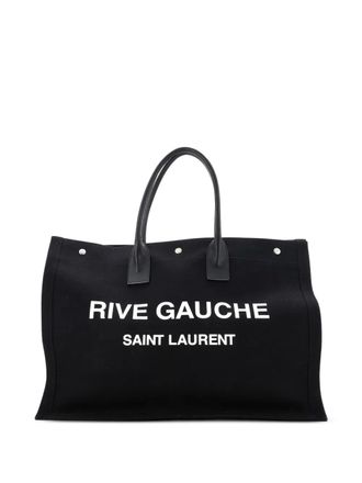 Saint Laurent Rive Gauche Shopper Canvas Large tote bag - Zwart