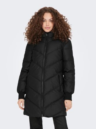 Jacqueline de Yong Steppmantel JDY JDYNOLIN LIFE ULRIKKA WATER REP OTW NOOS, Damen, Gr. M, schwarz detail:schwarz, Steppware, Obermaterial: 100% Polyester, unifarben, ov
