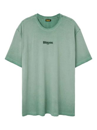 Blauer logo-detail short-sleeve T-shirt - men - Fabric - M - Green