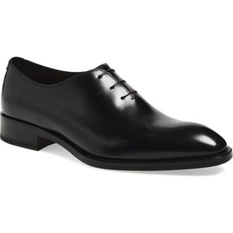 Tom Ford Burnished Wholecut Oxford in Black at Nordstrom, Size 10.5Us