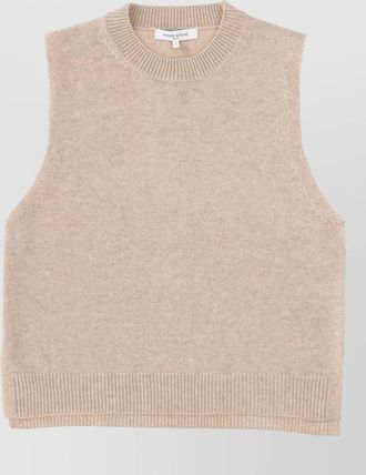 Maison Kitsun&eacute; wool sleeveless knitted top
