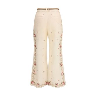 Zimmermann Womens Beige Cotton Flared Pants