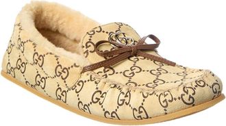 Gucci Driver Wool & Leather Loafer