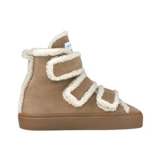 INUIKII Shearling Velcro High - Dames - Schoenen - Beige - Maat: 41 EU Zijde