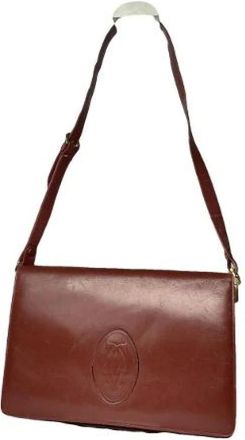 Cartier Pre-owned Cross Body Bags, female, Red, Size: ONE SIZE Pre-owned Leather Crossbody Bag