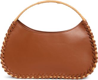 BCBGeneration Wicker Whipstitch Tote Bag in Natural Cognac at Nordstrom Rack