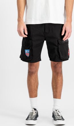 Alpha Industries Shorts ALPHA INDUSTRIES Flying Tigers Shorts, Herren, Gr. 28, Normalgr&ouml;ssen, schwarz, Obermaterial: 100% Baumwolle, Hosen Shorts