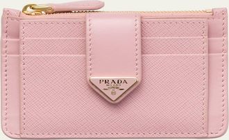 Prada Saffiano Card Case with Triangle Snap