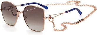 Missoni MIS 0052/S 0DDB HA Gold Copper with Gold Chain/Brown Gradient