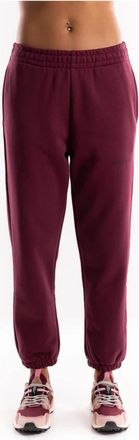 Hinnominate Bordeaux Katoenen Trainingsbroeken Elastische Taille - Dames - Sweatpants - Rood - XS - Katoen - Broeken