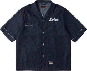 Evisu HT Denim SS Shirt - Heren - Spijkeroverhemden - Blauw - M - Denim - Overhemden