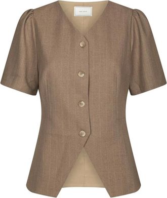 Neo Noir Blouses & Shirts - Dames - Blouses - Bruin - S - Overhemden