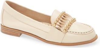 Koko + Palenki Tripp Loafer in Beige Leather at Nordstrom, Size 11Us