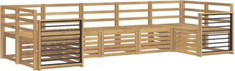 vidaXL Conjunto De Sof&aacute;s De Exterior 7 Uds. Blanco Vidaxl