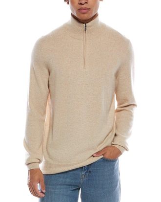 Amicale Cashmere 1/4-Zip Cashmere Sweater