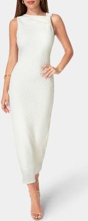 Bebe Twist Neck Sleeveless Body-Con Dress in Ivory at Nordstrom Rack, Size X-Large