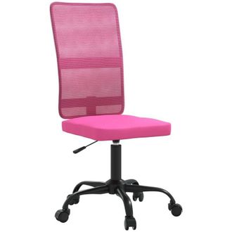 vidaXL Office Chair Height Adjustable Pink Mesh Fabric vidaXL