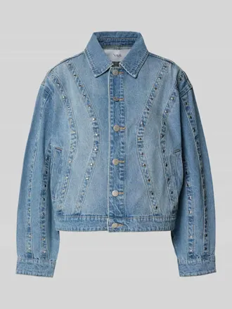 Vero Moda Jeansjacke mit Nieten und Eingrifftaschen Modell CLIO in Jeansblau, Gr&ouml;&szlig;e 34
