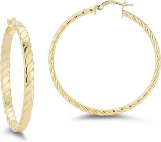 Glaze Jewelry Sterling Silver Large Twist Hoops