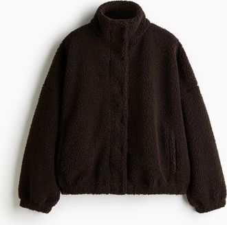 H&M Jacke aus Teddyfleece - Brown
