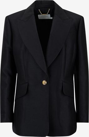 Zimmermann Einreihiger Blazer aus Wolle und Seide Hypnotic