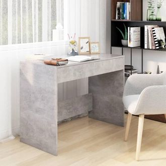 vidaXL Vidaxl - Escritorio De Madera Contrachapada Gris Hormig&oacute;n 101x50x76,5 Cm