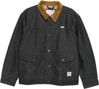 Filson x Wrangler Work corduroy-collar denim jacket - men - Cotton/Polyester - S - Blue
