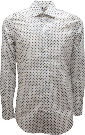 Etro Italiaanse Stijl Shirt met Fantasiepatroon - Heren - Casual Overhemden - Wit - 2XL - Overhemden