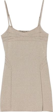 Jacquemus La Robe Fiesta glitter minidress - women - Polyester/Viscose/Polyamide/Spandex/Elastane - 44 - Gold