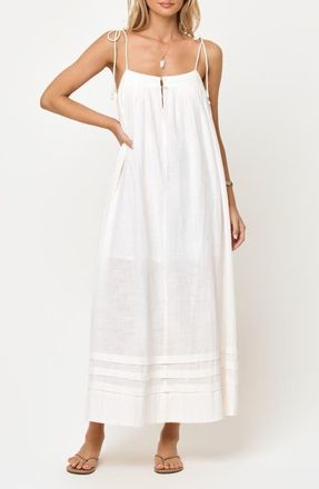 L*Space Sunset Stroll Cotton Cover-Up Maxi Dress in Cream at Nordstrom, Size X-Small