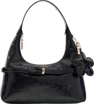Guess Taylor Mini Hobo - Dames - Schoudertassen - Zwart - ONE Size - Leer - Tassen