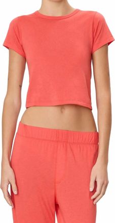 &Eacute;terne Womens Short Sleeve Baby Top In Poppy