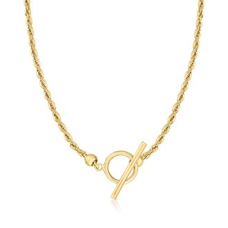 Canaria Canaria 2.2mm 10kt Yellow Gold Rope Chain Toggle Necklace