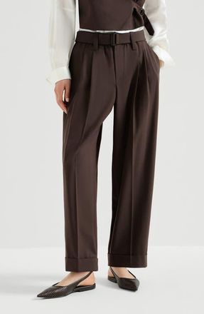 Brunello Cucinelli Sartorial Baggy trousers in Cocoa at Nordstrom, Size 42 It