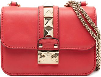 Valentino Tweedehands Mini Leren Rockstud Glam Lock Schoudertas