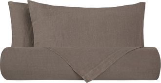 Puro Lino Pure Linen Stonewash Dove Gray Bed Set