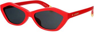 Jacquemus Kinderzonnebril voor zonnige dagen - Dames - Zonnebrillen - Rood - 56 MM - Accessoires