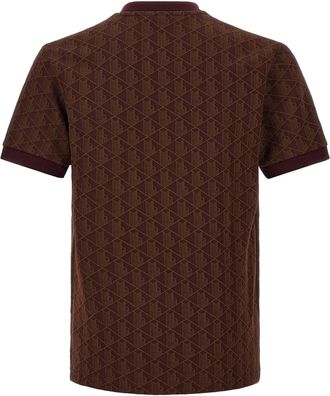 Lacoste Monogram Jacquard T-Shirt - Brown