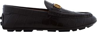Bally Keeper Ebano Croc-Embossed Kerbs Drivers, Brand Size 6 ( US Size 7 )
