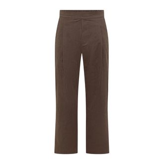 A Paper Kid Pantalones de Gabardina - Trousers - Hombre - Marr&oacute;n - XL